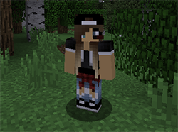 Скин с наушниками Майнкрафт