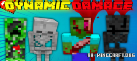 Скачать Динамический урон для Minecraft PE 1.19